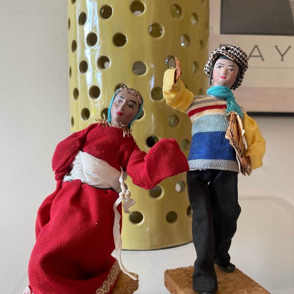 Vintage Handmade Sabra Figurine Set